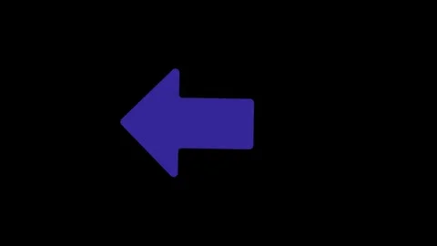 Left site arrow move 4k animation video with black background Stock Footage 324171983