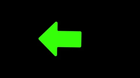 Left site arrow move 4k animation video with black background Stock Footage 324171988