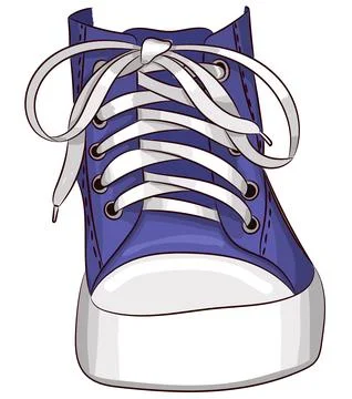 Left sneacker isolated on white Stock Illustration