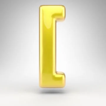 Left square bracket symbol on white background. Yellow car paint 3D sign with Stock Illustration