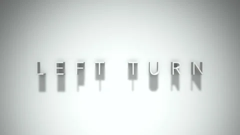 Left turn 3D title animation with shadows on a white background Video stock 297511237