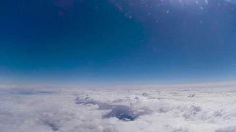 A left turn above the clouds Stock Footage 74543875