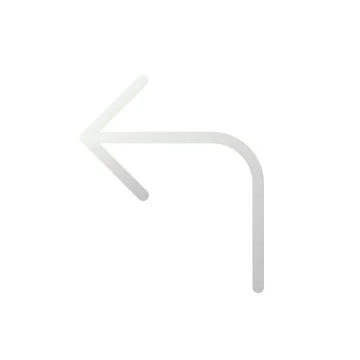 Left turn arrow flat gradient two-color ui icon Illustrazione stock