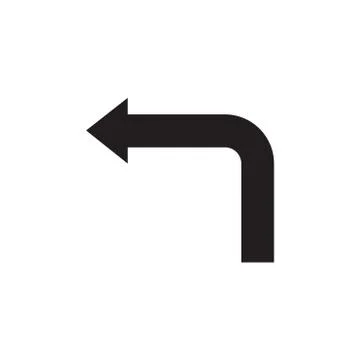 Left Turn arrow Stock Illustration