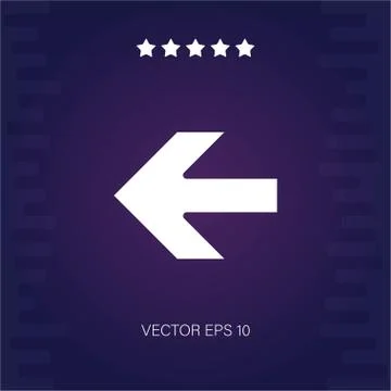 Left vector icon Stock Illustration