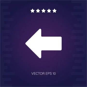 Left vector icon Stock Illustration