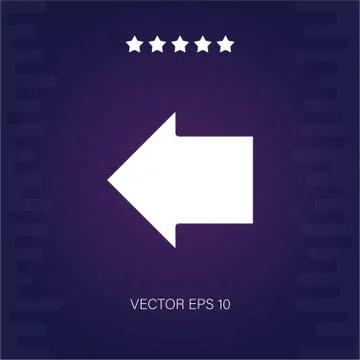Left vector icon Stock Illustration