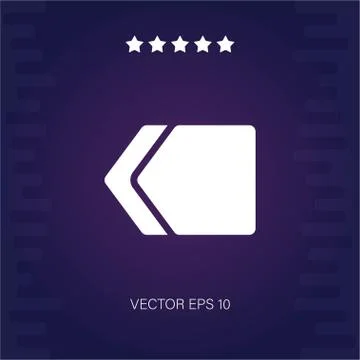 Left vector icon Stock Illustration