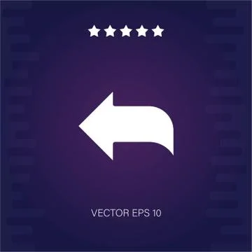Left vector icon Stock Illustration