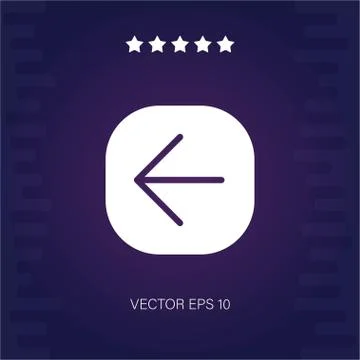 Left vector icon Illustrazione stock