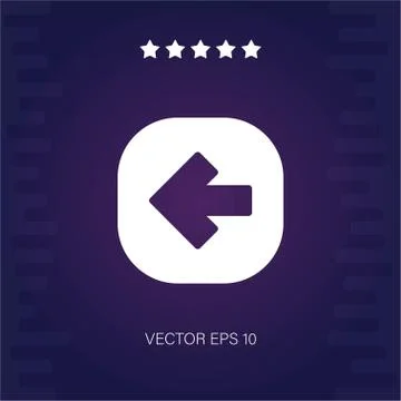 Left vector icon Stock Illustration
