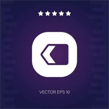 Left vector icon Illustrazione stock