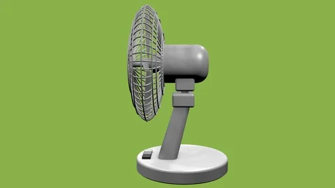 LEFT VIEW OF DESKTOP FAN ANIMATION Vídeos de archivo 98607010