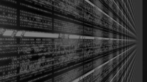 Left view - ulta dimension -  coding message - lines of data - information -  Stock Footage 64871100