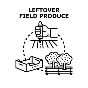 Leftover field produce concept icon vector Stock Illustration