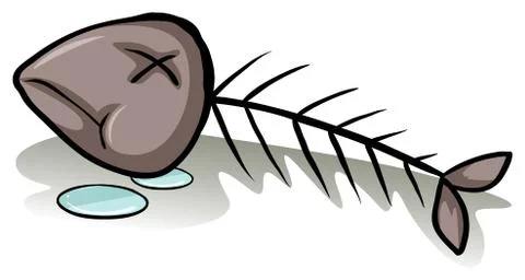 Leftover of a fish Stock Illustration