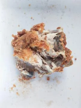 Leftover fried chicken Stock Photos