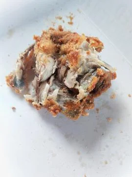 Leftover fried chicken Stock Photos