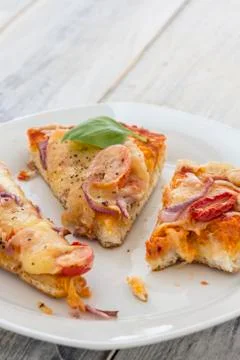 Leftover pizza Stock Photos