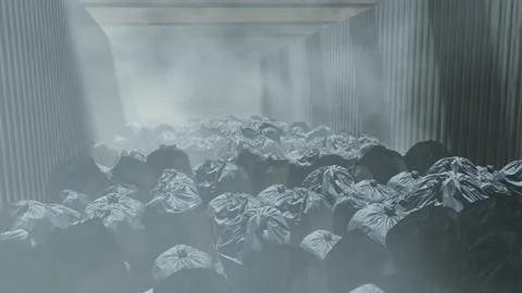 Leftover Waste In Trash Bag Stock Footage 202054716