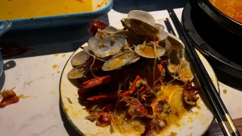 Leftovers after dinner 스톡 동영상 139597363