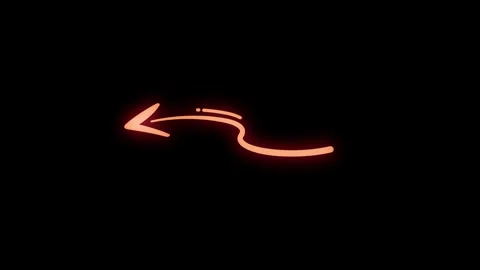 Leftward Wavy Horizontal Arrow Animation Stock Footage 347212907