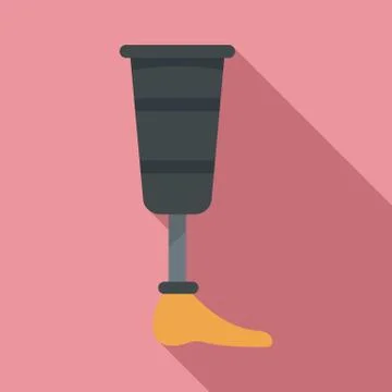 Leg artificial limb icon, flat style Illustrazione stock