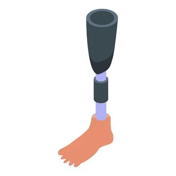 Leg bioprinting icon isometric vector. Medical printer 스톡 일러스트