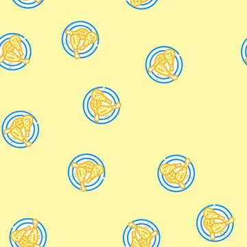 Leg chicken fried vector seamless pattern Stock Illustration