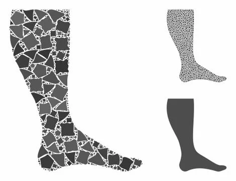 Leg Composition Icon of Bumpy Parts Stock Illustration