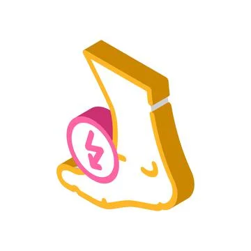 Leg cutting ache when walking isometric icon vector illustration 스톡 일러스트