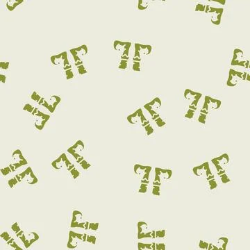 Leg elf cute glyph seamless pattern Stock Illustration