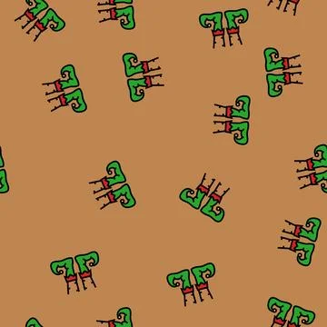 Leg elf cute vector seamless pattern Stock Illustration
