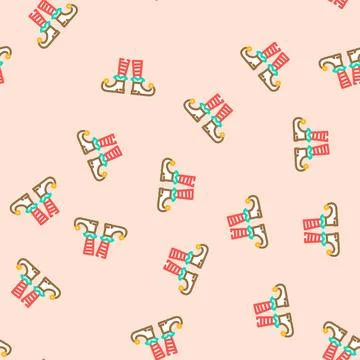 Leg elf cute vector seamless pattern Stock Illustration