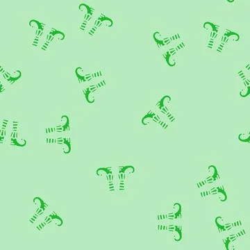 Leg elf funny glyph vector seamless pattern Stock Illustration