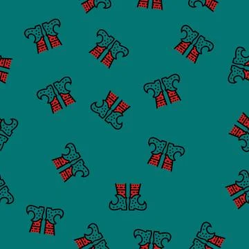 Leg elf funny vector seamless pattern Stock Illustration