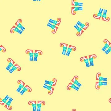 Leg elf funny vector seamless pattern Stock Illustration
