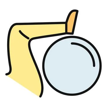 Leg exercising using fitness stability ball Stock Illustration