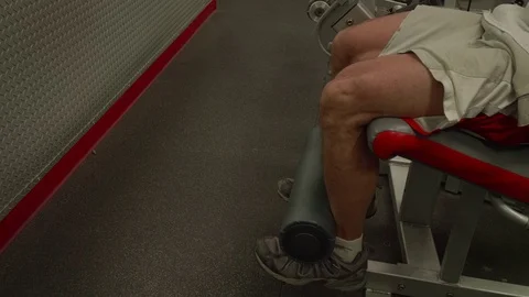 Leg Extensions workout Stock Footage 80013130