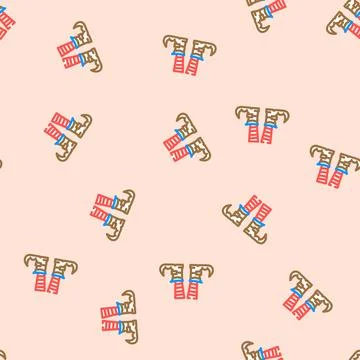 Leg feet elf vector seamless pattern Stock Illustration