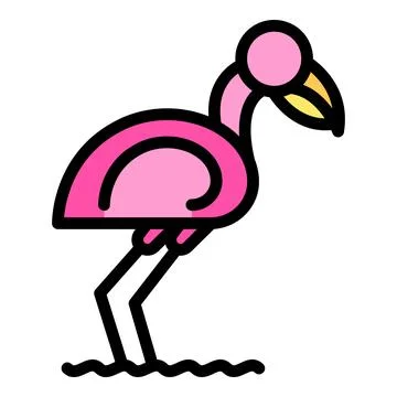 Leg flamingo icon vector flat Illustrazione stock