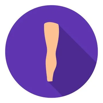 Leg icon in flat style isolated on white background. Part of body symbol stock Stock-Illustration