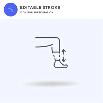 Leg icon vector, filled flat sign, solid pictogram isolated on white, logo イラスト素材