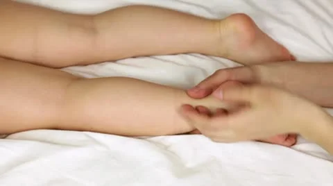 Leg massage Stock Footage 10756934