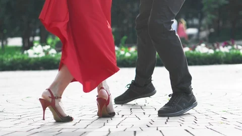 Leg movement during a tango dance Stock Footage 116618743