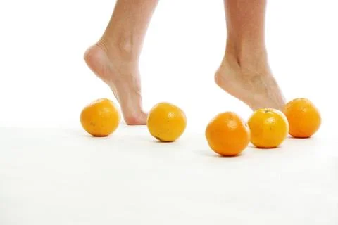 Leg oranges Stock Photos