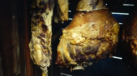 Leg of pork (jamon) Stock Footage 63500865