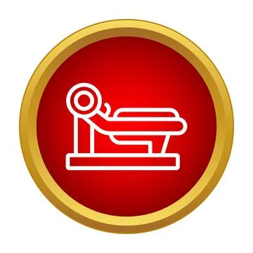 Leg press exercise machine icon workout equipment Stock Illustration