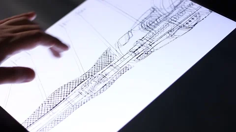 Leg prosthesis scheme on touch screen computer Vidéo 61669611