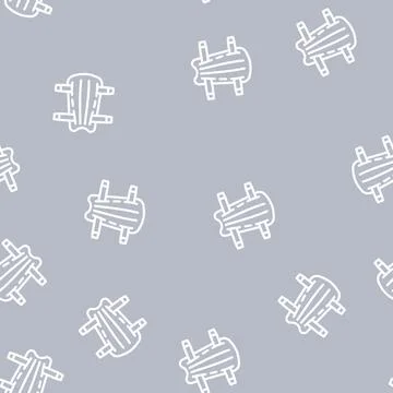 Leg protection line vector seamless pattern Stock Illustration